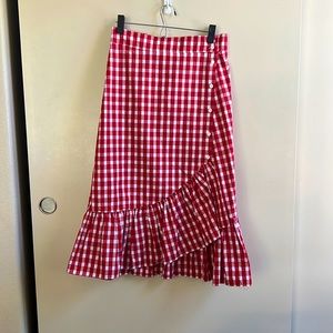 Zara Gingham Maxi Skirt